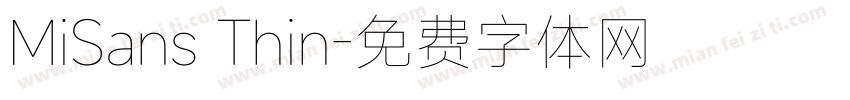 MiSans Thin字体转换